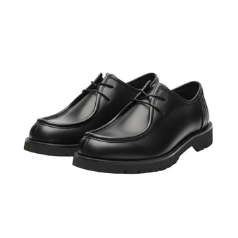 Urban Black Derby — handcrafted black leather derby shoes for men with full-grain leather and lug sole.